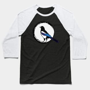 Artwork of an Eurasian Magpie IV Baseball T-Shirt